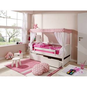 Hemelbed Mini Ster V gelakt massief grenenhout - wit