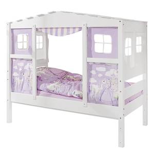 Hausbett Mini Prinzessin VI Massivholz Kiefer, lackiert - Weiß