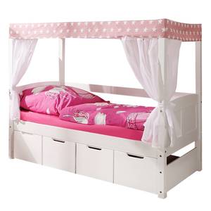 Hemelbed Mini Ster III gelakt massief grenenhout - wit