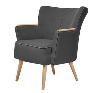 Fauteuil Sayda II structuurstof - Grijs