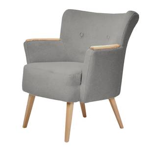 Fauteuil Sayda I Tissu structuré - Platine