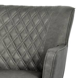 Fauteuil Cristalina V antieke leerlook - Met armleuningen