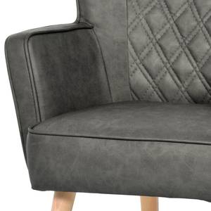 Fauteuil Cristalina V antieke leerlook - Met armleuningen