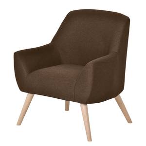 Fauteuil Coolbie I geweven stof - Espressokleurig