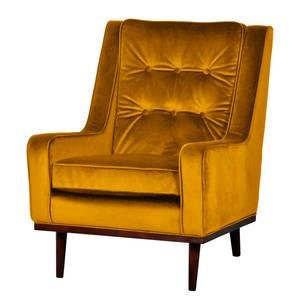 Fauteuil Pirapora Velours - Jaune moutarde