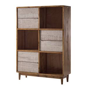 Highboard Buuda Akazie massiv - Ecru / Akazie