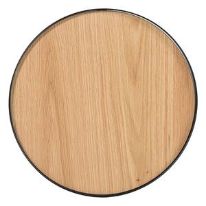 Salontafel Permet fineerlaag van echt hout - eikenhout/zwart - Diameter: 50 cm
