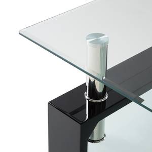 Table basse Glassy Verre - Noir brillant