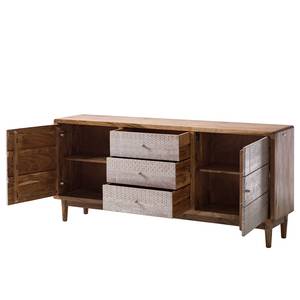 Dressoir Buuda massief acaciahout - ecrukleurig/acaciahout