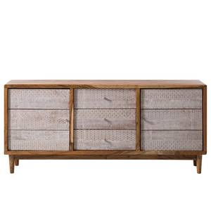 Sideboard Buuda Akazie massiv - Ecru / Akazie