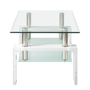 Salontafel Glassy glas - Hoogglans wit