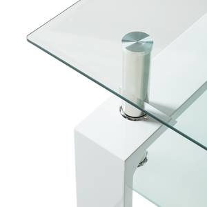 Table basse Glassy Verre - Blanc brillant