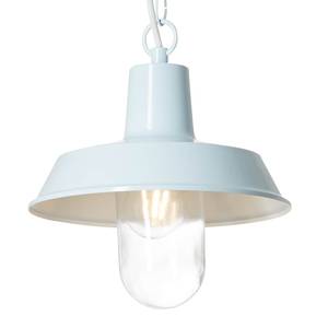 Hanglamp Kilkenny transparant glas/ijzer - 1 lichtbron - Pastelblauw