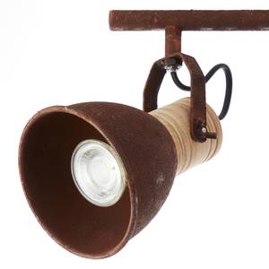 LED-plafondlamp Frieda I ijzer - Bruin - Aantal lichtbronnen: 4