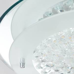 LED-plafondlamp Jolene transparant glas/ijzer - 1 lichtbron - Diameter: 36 cm