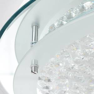 LED-plafondlamp Jolene transparant glas/ijzer - 1 lichtbron - Diameter: 45 cm