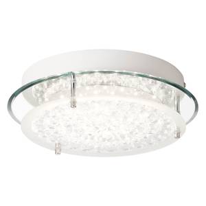 LED-plafondlamp Jolene transparant glas/ijzer - 1 lichtbron - Diameter: 28 cm