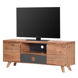 Tv-meubel Dekla massief acaciahout - acaciahout/antracietkleurig
