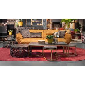 Couchtisch Tycho (3er-Set) Mango massiv / Metall - Schwarz / Kupfer