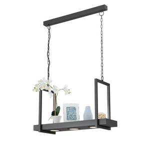 Hanglamp Calamona melkglas/staal - 3 lichtbronnen - Zwart - Aantal lichtbronnen: 3