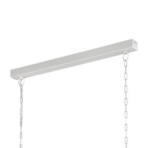 Hanglamp Calamona melkglas/staal - 5 lichtbronnen - Wit - Aantal lichtbronnen: 5