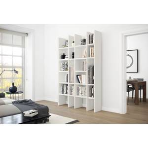 Bibliothèque Emporior XII Blanc crème - Blanc crème - Largeur : 145 cm