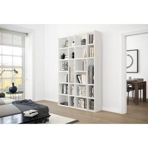 Boekenkast Emporior XIV crèmewit - Crèmewit - Breedte: 145 cm