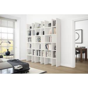 Boekenkast Emporior XIII crèmewit - Crèmewit - Breedte: 216 cm