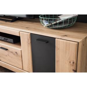 Tv-meubel Coulogne II balkeneikenhouten look/antracietkleurig - Breedte: 159 cm