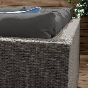 Loungeset Paradise Lounge II (4-teilig) Webstoff / Polyrattan - Anthrazit / Grau