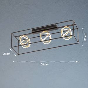 LED-Deckenleuchte Ogiva Kunststoff / Nickel - 3-flammig
