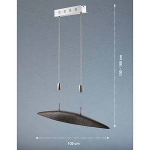 LED-Pendelleuchte Redinha Klarglas / Nickel - 5-flammig