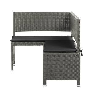 banc d’angle Ravello I Polyrotin / Tissu  - Anthracite / Gris