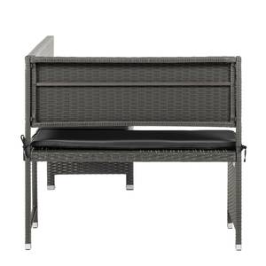 banc d’angle Ravello I Polyrotin / Tissu  - Anthracite / Gris