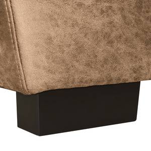 Fauteuil Piru antieke leerlook - Cappuccinokleurig