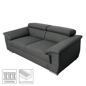 Canapé Swain (3 places) Tissu - Anthracite