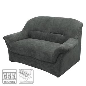 Sofa Wells (2-Sitzer) Flachgewebe - Anthrazit