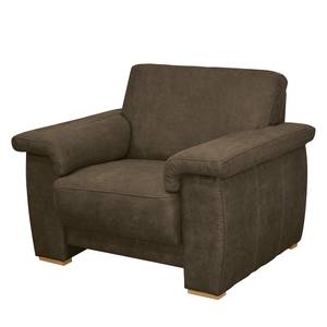 Fauteuil Picabu antieke leerlook - Donkerbruin