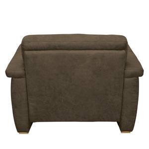 Fauteuil Picabu antieke leerlook - Donkerbruin