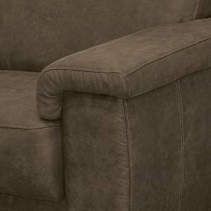 Fauteuil Picabu Aspect cuir vieilli - Marron foncé