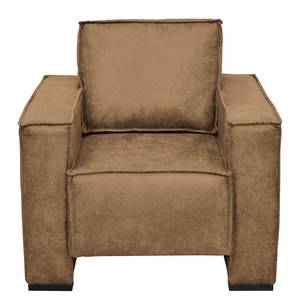 Fauteuil Loiza antieke leerlook - Lichtbruin