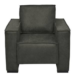 Fauteuil Loiza antieke leerlook - Grijs