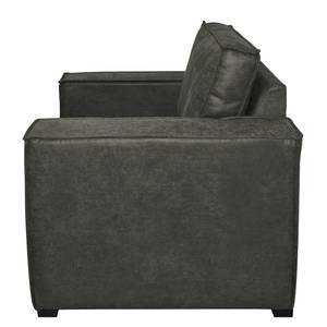 Fauteuil Loiza antieke leerlook - Grijs