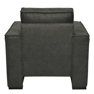 Fauteuil Loiza antieke leerlook - Grijs