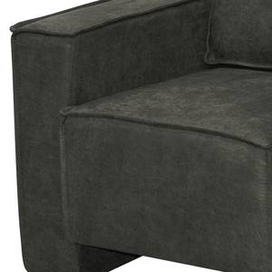 Fauteuil Loiza antieke leerlook - Grijs