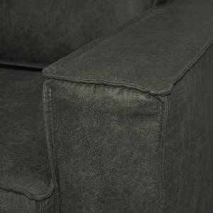 Sofa Loiza (2-Sitzer) Antiklederlook - Grau - Breite: 198 cm