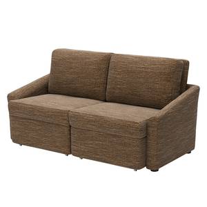 Boxspring-Schlafsofa Befasy Webstoff Folmar: Braun