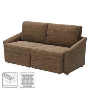 Boxspring-Schlafsofa Befasy Webstoff Folmar: Braun