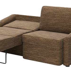 Boxspring-Schlafsofa Befasy Webstoff Folmar: Braun