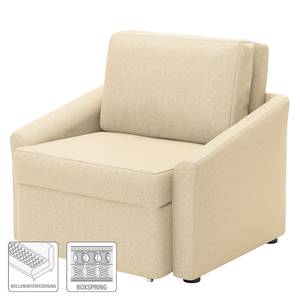 Fauteuil convertible Befasy Tissu structuré - Crème